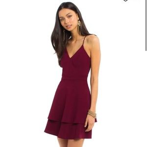 Camille La Vie Red Lace Back Dress